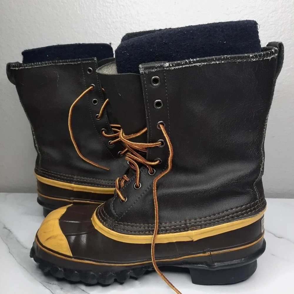 LACROSSE BROWN WATERPROOF INSULATED Steel Shank Boots SZ 6 Made in USA HUNTING
